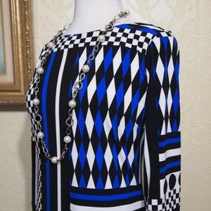 Calvin Klein geometric sheath dress